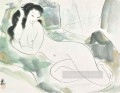 reclining nude old China ink